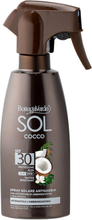 SOL Cocco - Spray solare - antisabbia, intensifica l'abbronzatura - con attivatore di abbronzatura e latte di Cocco - water resistant - protezione alta SPF 30