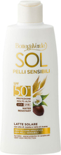 SOL pelli sensibili - Latte solare - protezione specifica per pelli sensibili - con olio di Jojoba e latte di Avena - protezione molto alta SPF50+ - water resistant
