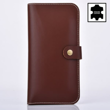 Äkta läder mobil plånboksfodral till iPhone 7 Plus