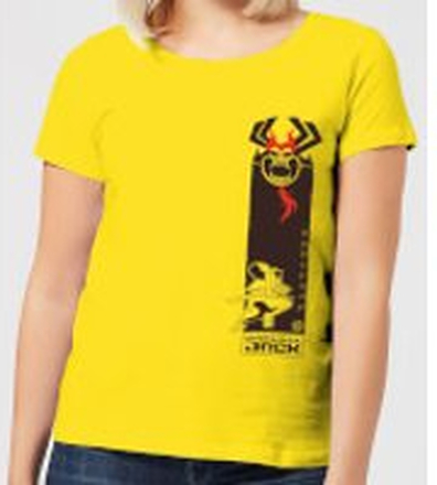 Samurai Jack Samurai Stripe Women's T-Shirt - Yellow - M - Yellow