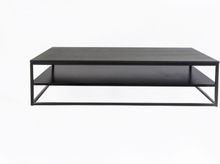 Sense&apos; Living salontafel Jake XL 140 x 70 cm hout/RVS zwart
