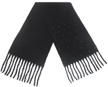 Tørklæde Parels damer 180 x 46 cm polyester sort