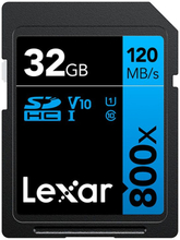 Lexar 32GB Professional 800x SDHC UHS-I C10 V10 U1, Lexar