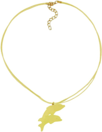 NECKLACE DOLPHIN YELLOW MATTE 45MM