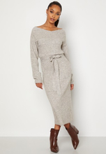 BUBBLEROOM Meline knitted dress Grey melange XL