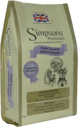Simpsons Premium Puppy Sensitive Lachs & Kartoffel - Sparpaket: 2 x 12 kg