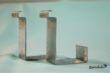 2 Ganci piccoli in metallo per casetta pvc 11,5x9,5x8 LARGE EVO porta utensili