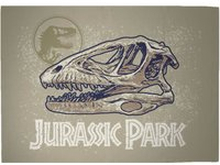 Jurassic Park Fossil Head Woven Rug - Large