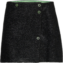 Sparkle Mini Skirt Kort Kjol Black Ganni