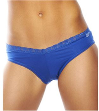 Flirty Undies Trusser Lace Tanga Heart Navy Navy bomuld X-Small Dame