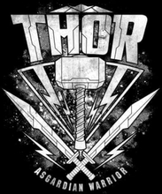 Marvel Thor Ragnarok Thor Hammer Logo Women's Sweatshirt - Black - L