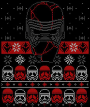 Star Wars Kylo Ren Ugly Holiday Women's Sweatshirt - Black - L