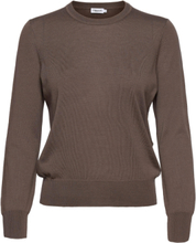 Merino R-Neck Sweater Pullover Brun Filippa K*Betinget Tilbud