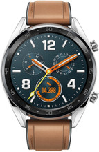 Huawei Watch GT Classic 46mm Sølv Læderrem Brun