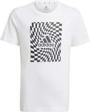 Kortærmet Sport T-shirt B G T1 Adidas Graphic Hvid 7-8 år
