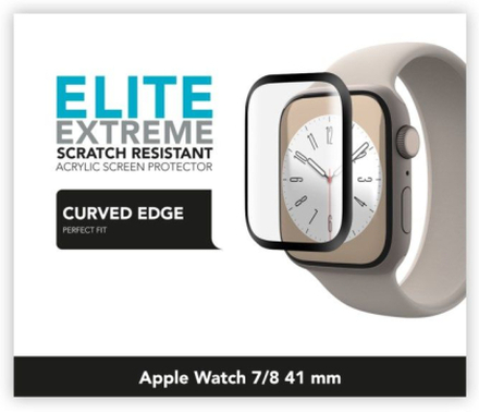 Linocell Elite Extreme Curved Skjermbeskytter for Apple Watch Series 7, 8 og 9 41 mm