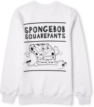 Spongebob Squarepants Sprinting Through The Sea Unisex Sweatshirt - White - S