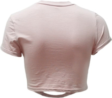 Sexy Frauen zerrissene Löcher Crop Top aushöhlen T-Shirt mit kurzen Ärmeln Kurzes Ober Shirt Schwarz / Weiß / Pink