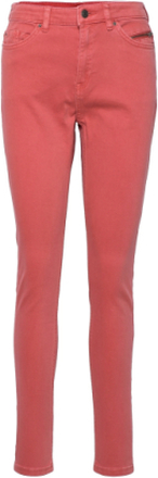 Stretch Trousers With Zip Detail Slim Jeans Rosa Esprit Casual*Betinget Tilbud