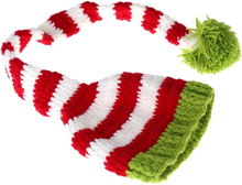 Baby-Kind Elf Bernat Hut Mütze Long Tail Crochet Knitting Kostüm Weiche entzückende Kleider Foto Fotografie Props für Neugeborene