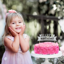 15pcs Glitterpapier Happy Birthday Cake Topper