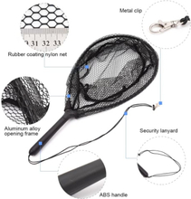 Fliegenfischen Brail Kescher Nylon Fischernetz mit ABS Handgriff Aluminium Rahmen