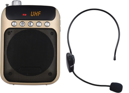 UHF Mini Tragbare Voice Amp Verstärker Lautsprecher FM Radio mit Wireless Headset Mikrofon Mic Unterstützung Tf-karte