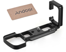 Andoer Vertikal Quick Release L Platte L-förmige Halterung für Sony A6300 ILCE6300 Kamera kompatibel für Arca Swiss