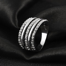 ROXI klassischen Mode Frauen Braut Hochzeit österreichische Crystal Ring Weissgold plattiert Engagement Schmuck Accessoire Geschenk
