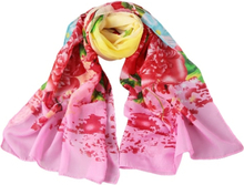 Neue Art und Weise Frauen-Chiffon- Schal Bunte Blumenmuster-Druck-Gradient Lange Schal Pashmina eleganter Thin Schal