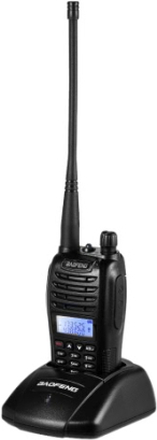 BAOFENG B6 Transceiver Mobile 2-wege Radio Walkie Talkie VHF / UHF Dual Band Handheld Transceiver Sprech mit LCD FM Radio Empfänger mit Ständer