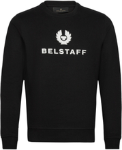 Belstaff Signature Crewneck Sweatshirt Black / Off White Sweat-shirt Genser Svart Belstaff*Betinget Tilbud