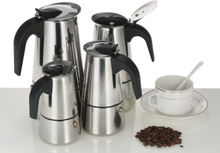 200ml 4-Cup Edelstahl Espresso Percolator Kaffee Herd Hersteller Mokka Topf für den Einsatz auf Gas oder Elektroherd