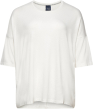 Vilma Tops T-shirts & Tops Short-sleeved White Persona By Marina Rinaldi
