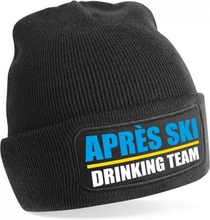 Wintersport muts - drinking team - zwart - one size - unisex - Apres ski beanie