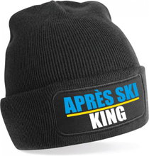Wintersport muts - Apres Ski king - zwart - one size - unisex - Apres ski beanie