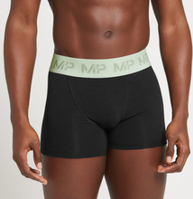 MP Men's Coloured Waistband Boxers (3 Pack) - Black/Frost Green/Steel Blue/Ice Blue - XXS