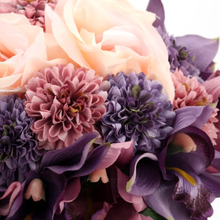 Heißer Verkauf Hochzeit Bouquet lila Rose Romantic künstliche Hochzeitssträuße für Braut