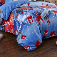Weihnachten Santa Bettwäsche Set Polyester 3D Gedruckt Bettbezug + 2 stücke Kissenbezüge + Bettlaken Set Weihnachten schlafzimmer Dekorationen
