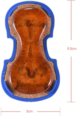 High-Class Transparent Brown Rosin Colophony Low Staub Handmade mit Violin-förmigen Plastikkasten Universal-für Violine Viola Violoncello Erhu Streichmusikinstrumente