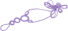 Cotton Thread häkeln Fuß Kette Armband Fußkettchen Strand barfuß Sandale mit dekorativen Kreise Purple