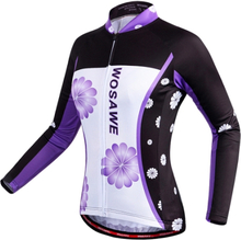 WOSAWE Frauen Breathable Langarm Radfahren Jersey Shirt MTB Fahrrad Radfahren Kleidung Bekleidung Sportbekleidung
