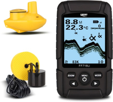 LUCKY FF718LiD Wasserdichter Fisch Finder 200KHz / 83KHz Dual Sonar Frequenz Wireless Sonar & Wired Transducer Erkennung Mehrsprachiger Alarm Fischdetektor