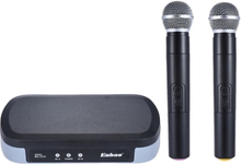Enbao RX-1212 Professionelle UHF Wireless Handheld Dual-Mikrofon-System 2 Mikrofone und 1 Wireless Mic Empfänger 6.35mm Audio-Kabel Wechselstrom-Adapter für Karaoke Performance Presentation Public Address