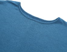 Mode Frauen T-Shirts Tops Große Größe Runde Kragen Dip Saum Casual Plus Größe Tees Blau / Grün