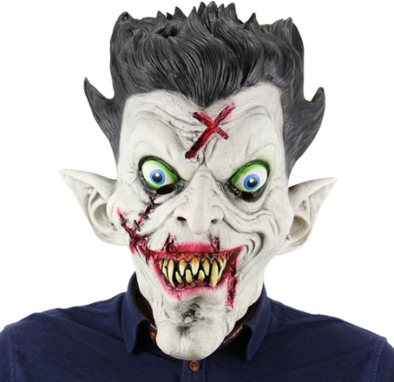 Latex Full Head Scary Zombie Maske Horror Toothy Ghost Masken für Halloween Masquerade Kostüm