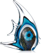 Blauer Streifen-tropische Fisch Tooarts Glasskulptur Hauptdekoration Glasfische