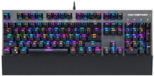 Motospeed CK108 104 Tasten Blau Schalter RGB Hintergrundbeleuchtet Ergonomie Design Mechanische Gaming Wired Keyboard