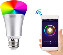 RGB + W 9W WIFI LED intelligenter intelligenter Glühlampe-Handy-APP-Steuerung