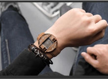 CADISEN C2027 Einfache Mode Herrenuhr Lederband Quarzwerk Uhr Wasserdichte Beiläufige Uhr Armbanduhr für Männer
